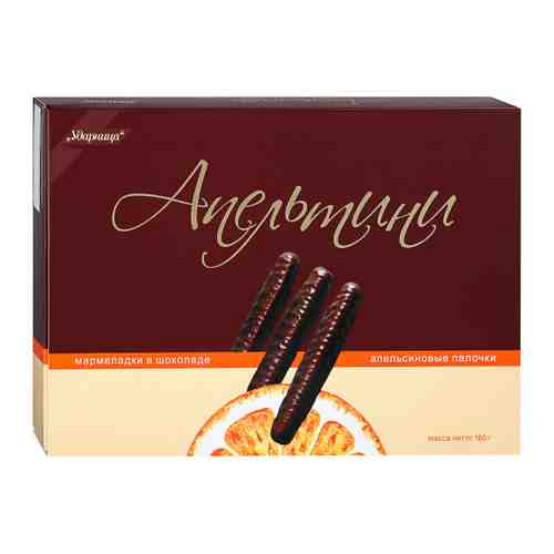 Мармелад Ударница Апельсиновые палочки Апельтини в шоколаде 160 г арт. 3286470