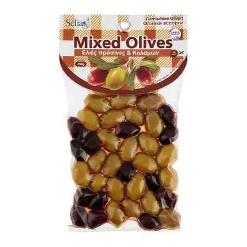 Оливки SIOURAS Mixed olives Ассорти из греческих оливок 250 г арт. 3502921