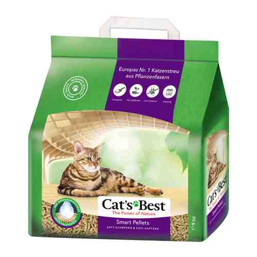 Наполнитель Cat's Best Smart Pellets древесный комкующийся для кошачьего туалета 5 кг арт. 3423856