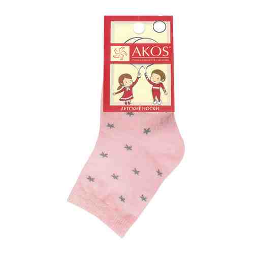 Носки детские Akos с принтом розовые размер 16 арт. 3430445