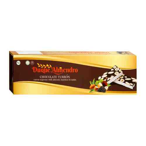 Нуга Duque Almendro Туррон шоколад миндаль фундук и изюм 100 г арт. 3512608