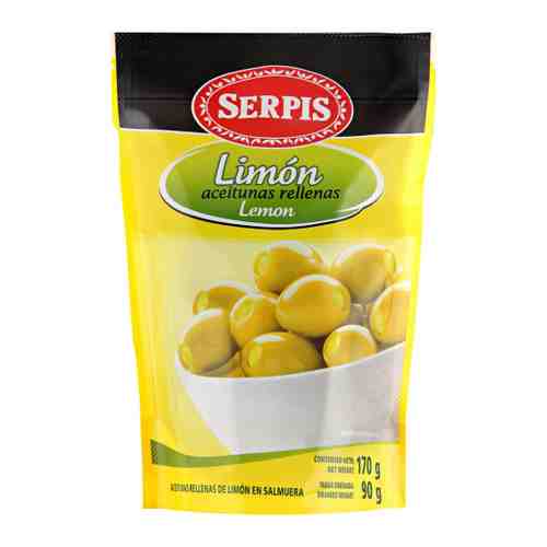 Оливки Serpis зеленые фаршированные лимоном 170 г арт. 3481136