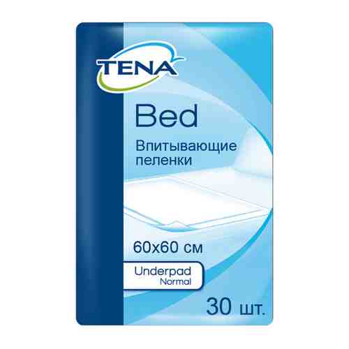 Пеленки впитывающие Tena Bed Normal для взрослых одноразовые Tena Bed Normal 60х60 см 30 штук арт. 3403090