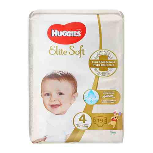 Подгузники Huggies Elite Soft 4 (8-14 кг, 19 штук) арт. 3352633