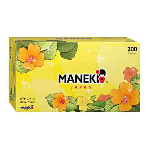 Салфетки бумажные 2-слойные Maneki Dreamм 200 штук арт. 3079327