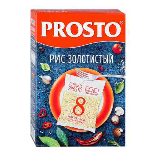 Крупа рис Prosto Золотистый обработанный паром 8 пакетиков по 62.5 г арт. 3067509