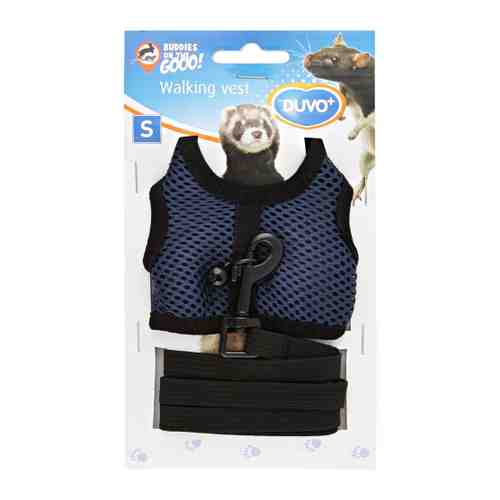 Шлейка Duvo+ Walking Vest синий для грызунов S арт. 3458536