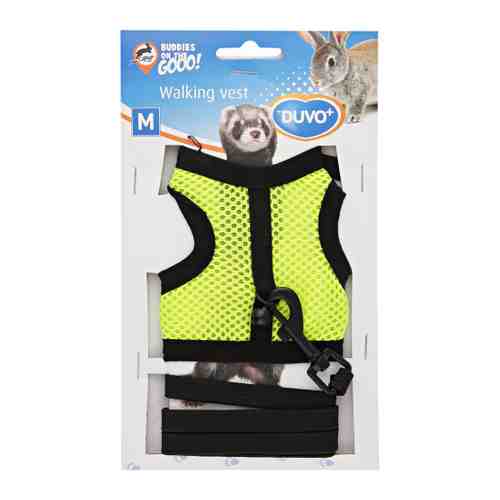 Шлейка Duvo+ Walking Vest желто/зеленый для грызунов М арт. 3458535
