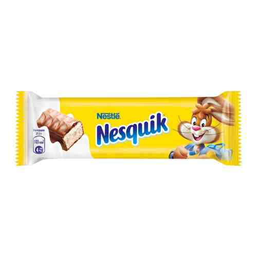 Батончик Nesquik шоколадный с какао и нугой 43 г арт. 3412231