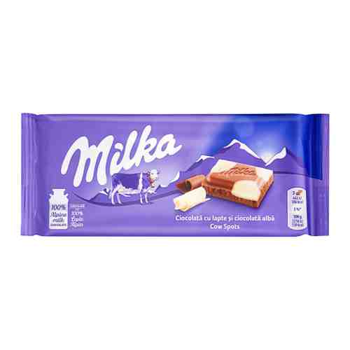 Шоколад Milka молочный с белым шоколадом Счастливые коровы 100 г арт. 3405115