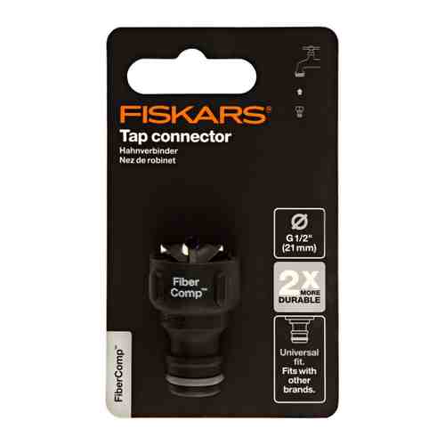 Штуцер Fiskars FiberComp для крана G1/2 21 мм арт. 3439466