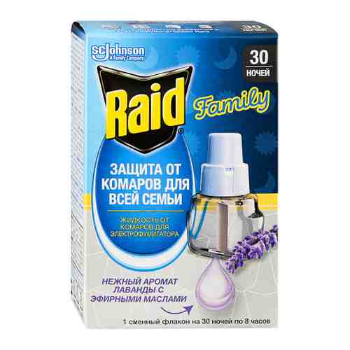 Средство инсектицидное от комаров Raid жидкость для электрофумигатора Лаванда на 30 ночей арт. 3441572