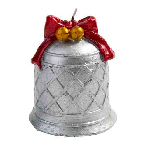 Свеча Magic Time новогодняя Колокольчик серебряный 6.5х6.5х7.8 см арт. 3497552