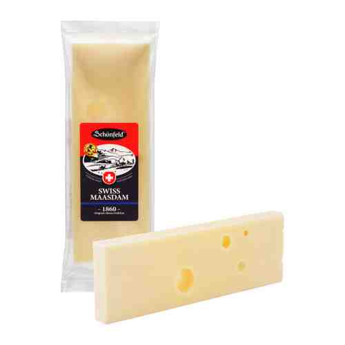 Сыр полутвердый Schonfeld Swiss Maasdam 48% 150 г арт. 3457584