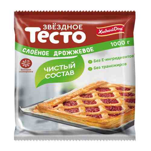 Тесто Звездный слоеное дрожжевое замороженное 1 кг арт. 3054710