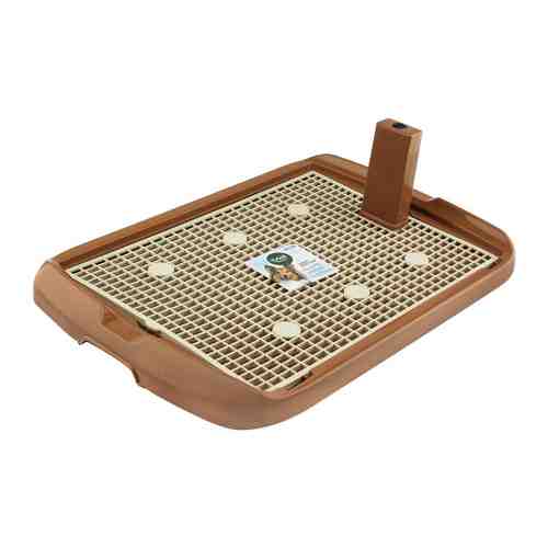 Туалет Triol со столбиком коричневый для собак 70x47x4 см арт. 3485698