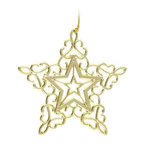 Украшение новогоднее Magic Time Звездная снежинка золотая 11x11x0.2 см арт. 3413145