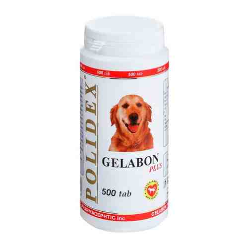 Витамины Polidex Gelabon plus лечение заболеваний суставов щенков и собак мелких и средних пород 500 таблеток арт. 3485970