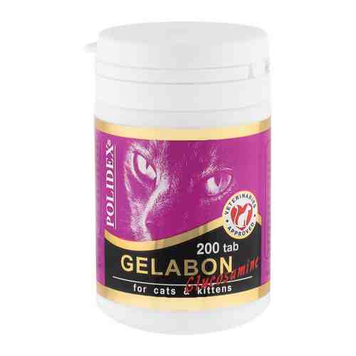 Витамины Polidex Gelabon with Glucosamine лечение заболеваний суставов кошек 200 таблеток арт. 3485984