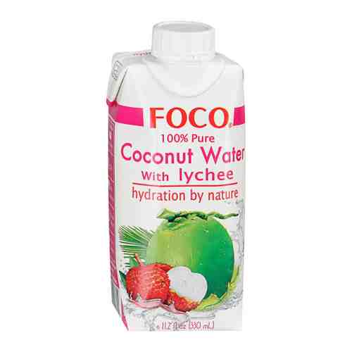 Вода кокосовая Foco с соком личи негазированная 0.33 л арт. 3272179