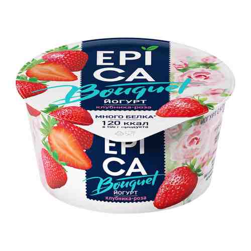 Йогурт Epica Bouquet клубника роза 4.8% 130 г арт. 3347706