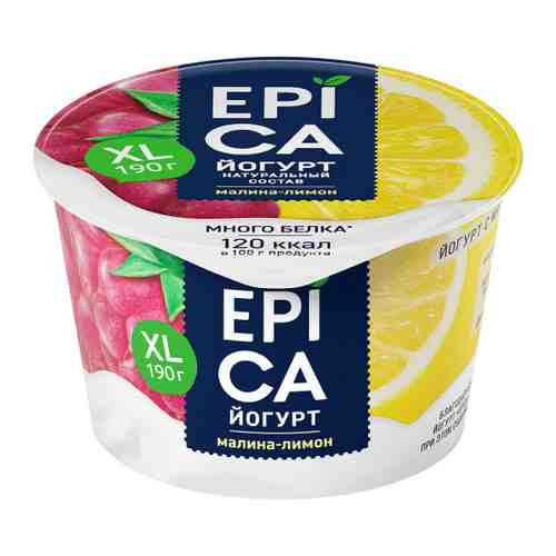 Йогурт Epica малина лимон 4.8% 190 г арт. 3396990