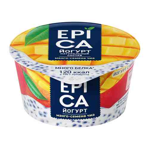 Йогурт Epica манго семена чиа 5.0% 130 г арт. 3324154