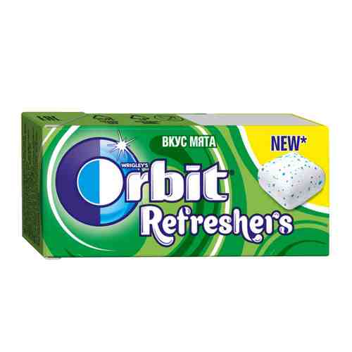 Жевательная резинка Orbit Refreshers освежающие кубики со вкусом мяты без сахара 16 г арт. 3454988